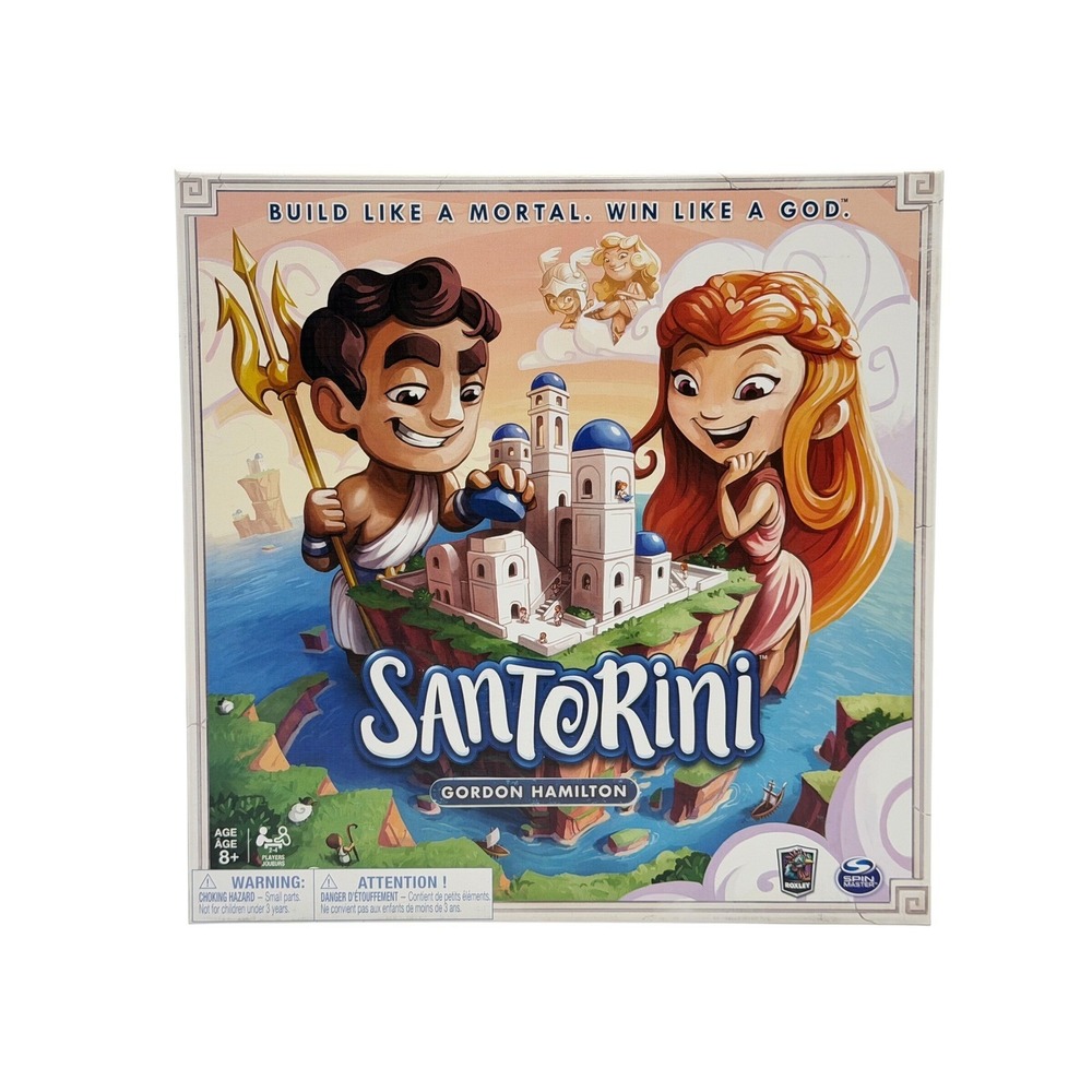 Spin Master Santorini Board Game Strategy Greek Mythology 3D Building Complete